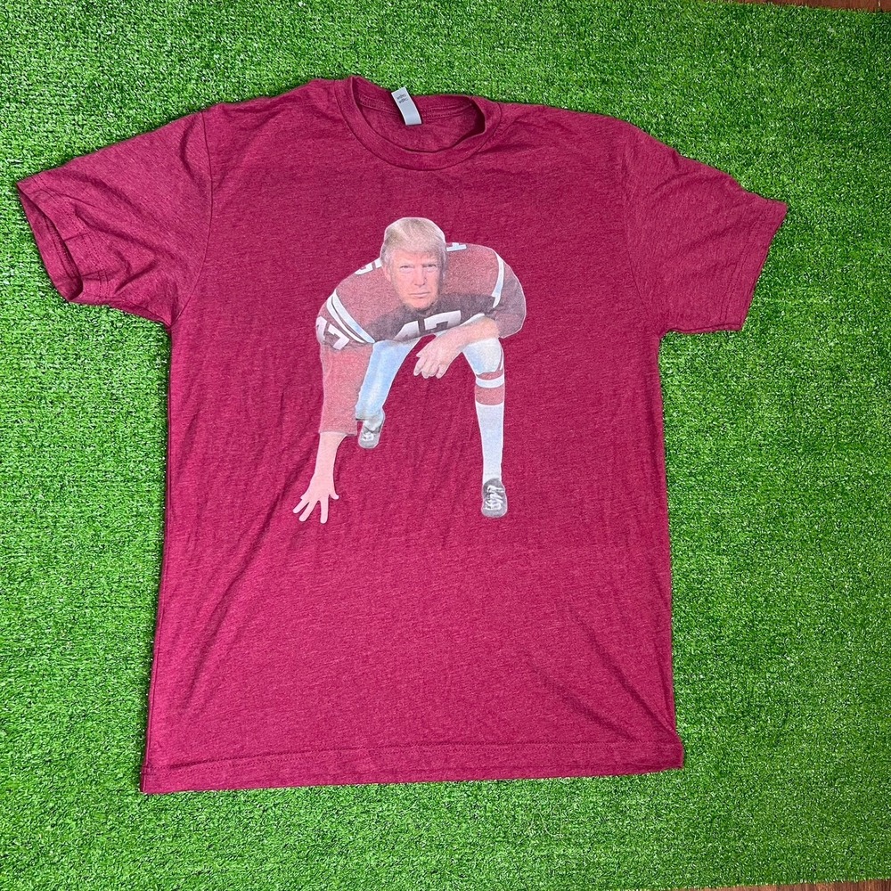 Donald Trump 47 Shirt MED. President Trump Football "Jersey" POTUS Red MAGA‎